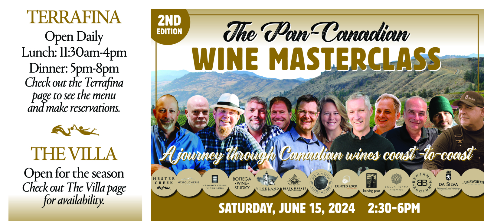 Pan Canadian Wine Masterclass by Carl's Wine Club and Hester Creek Estate Winery