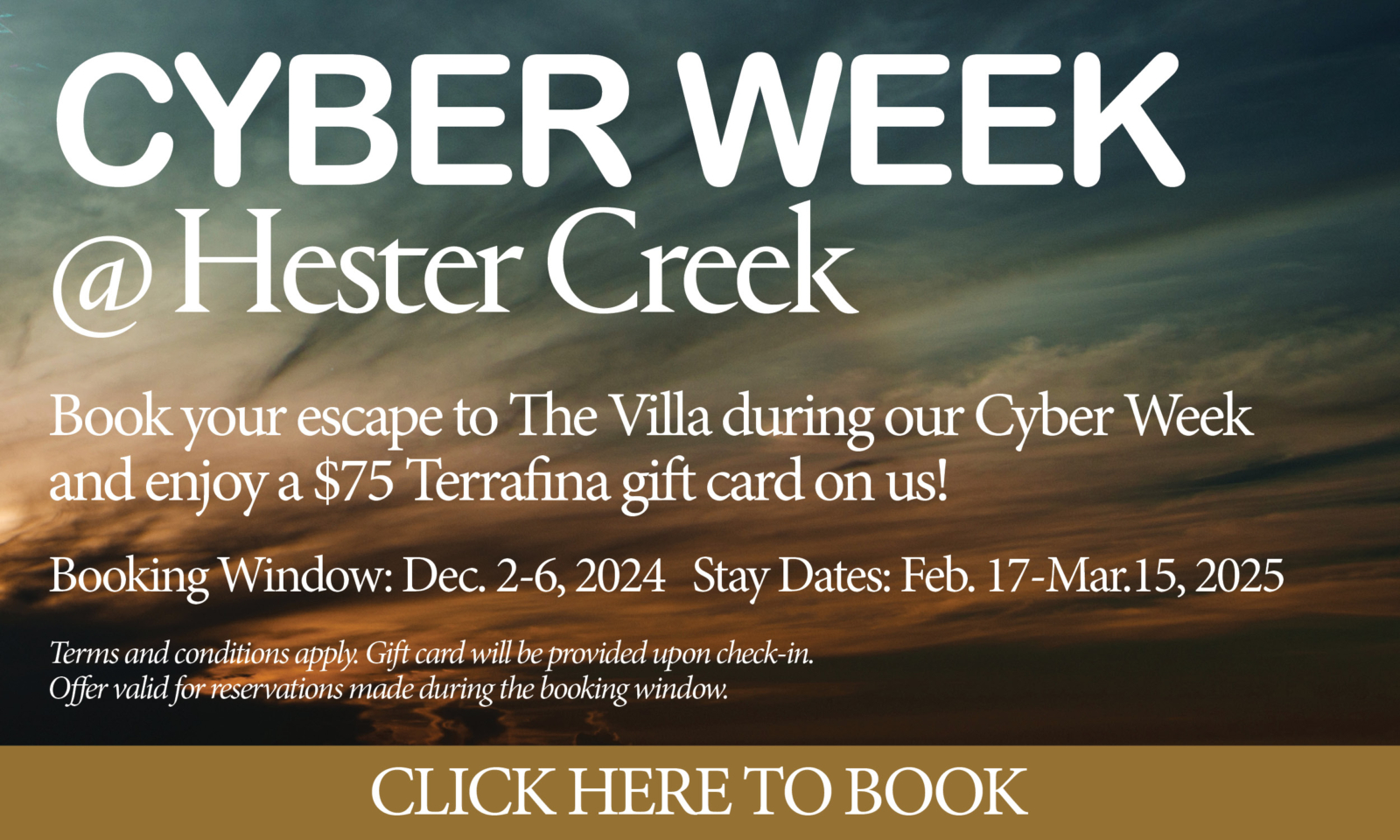 Cyber Week at The Villa