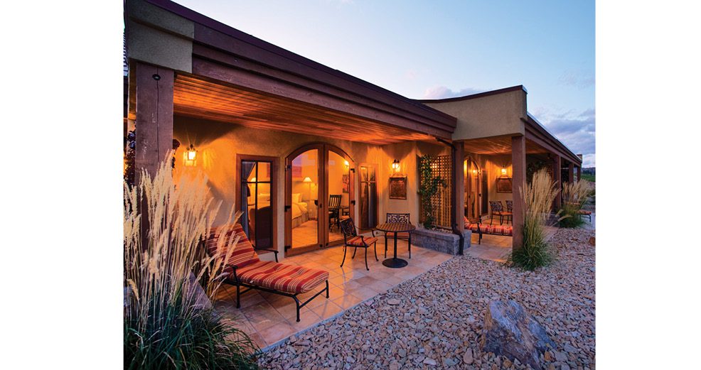 Private patio for the Deluxe Suite at The Villa