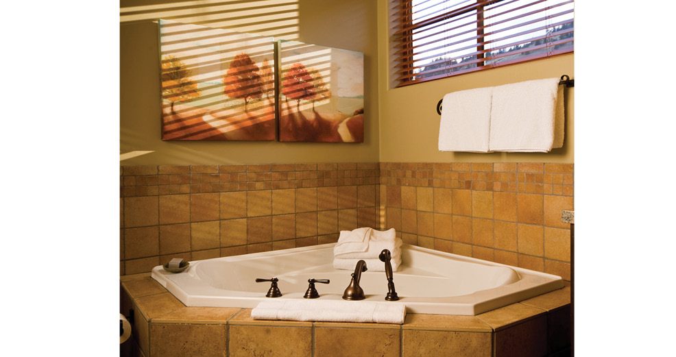 Soaker tub in the Executive Suite at The Villa